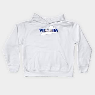 Virginia Colored State Letters Kids Hoodie